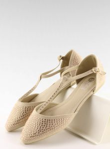 Balerinki eleganckie PK-13 beżowe