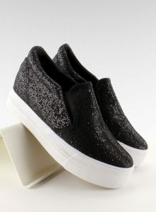 Slip-on na ukrytym koturnie Z-11 Czarny