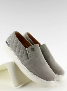 Zamszowe trampki slip-on 7103 Grey