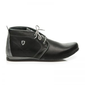 CZARNE BUTY ZE SKÓRY