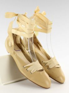Baleriny ze wstążką 9322-1 Beige