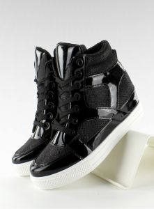 Sneakers na wysokiej podeszwie 51102-Y Czarny