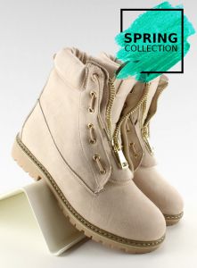 Zamszowe balmanki gładkie NC50 Beige