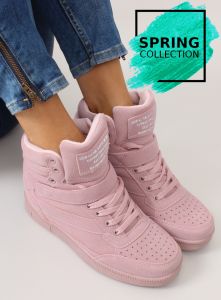 Zamszowe sneakersy Liluu XW33268 PINK SUEDE