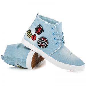 WYSOKIE JEANSOWE TRAMPKI