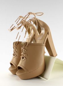Sandałki lity sznurowane 11010 Khaki