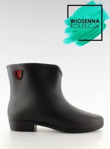 Matowe kalosze za kostkę D34 CZARNE