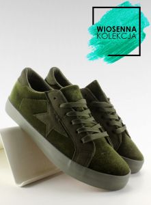 Aksamitne trampki BL70P Dark Green